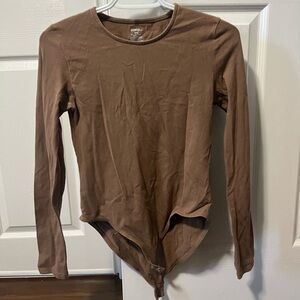 Brown Long Sleeve Bodysuit
